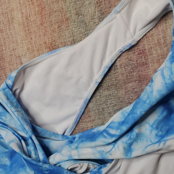 FashionNova 2X Watching The Wave Strappy Wrap plunge one piece swim suit NWT - Picture 8 of 10